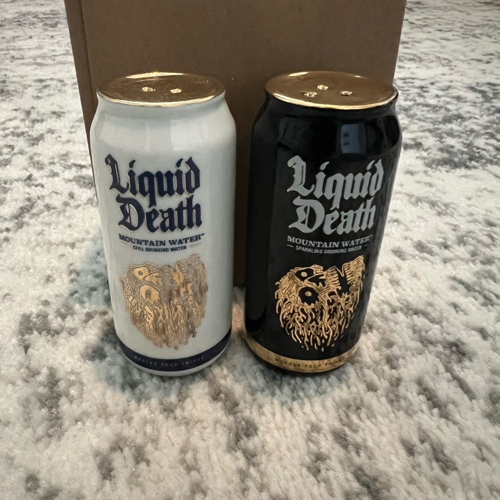 ***Brand New*** Liquid Death Salt and Pepper shakers